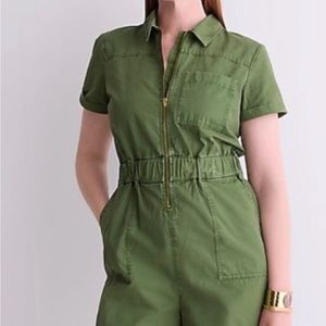 Jcrew Zip-front chino romper sz 10 new